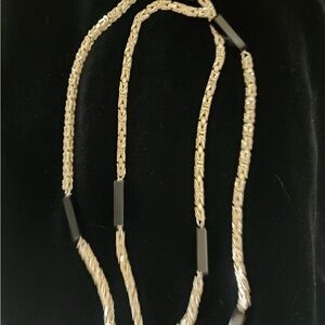 Sterling Silver and Black onyx Chain Necklace